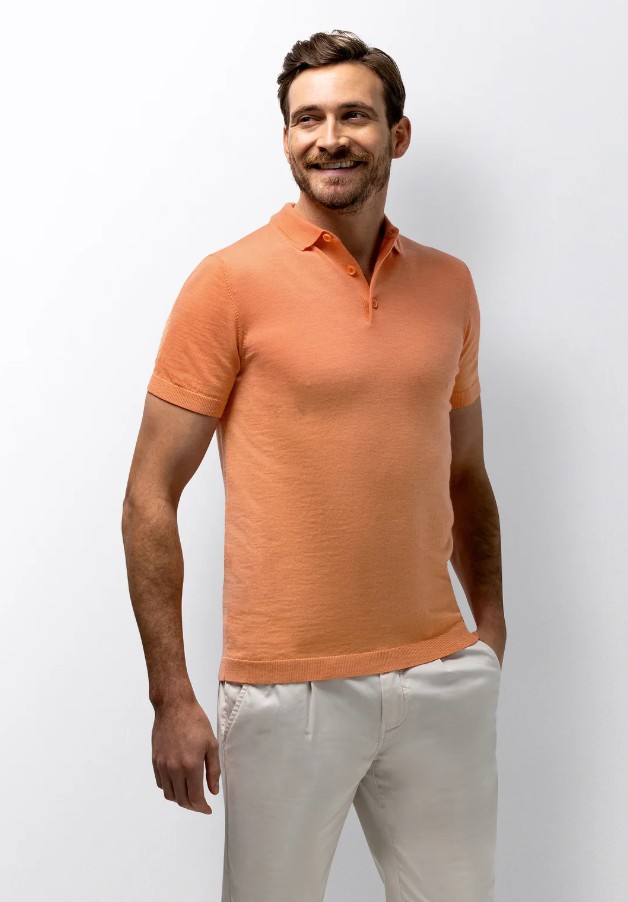 Knitted poloshirt ss