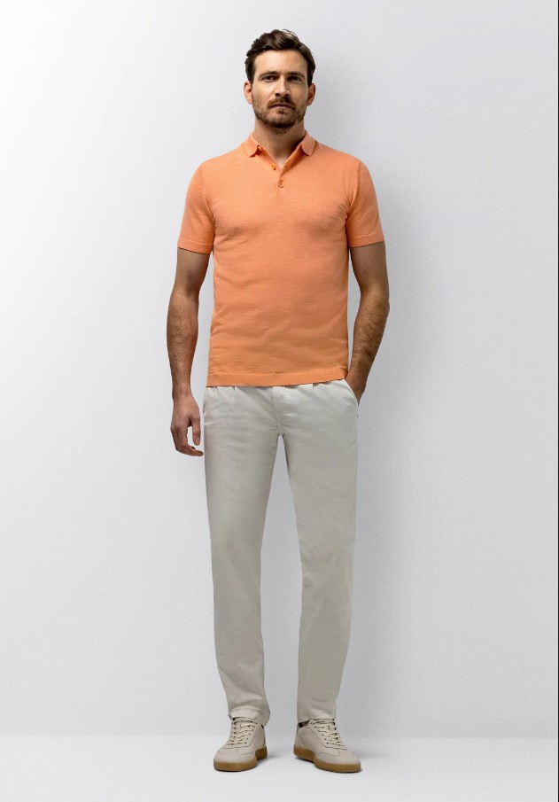 Knitted poloshirt ss